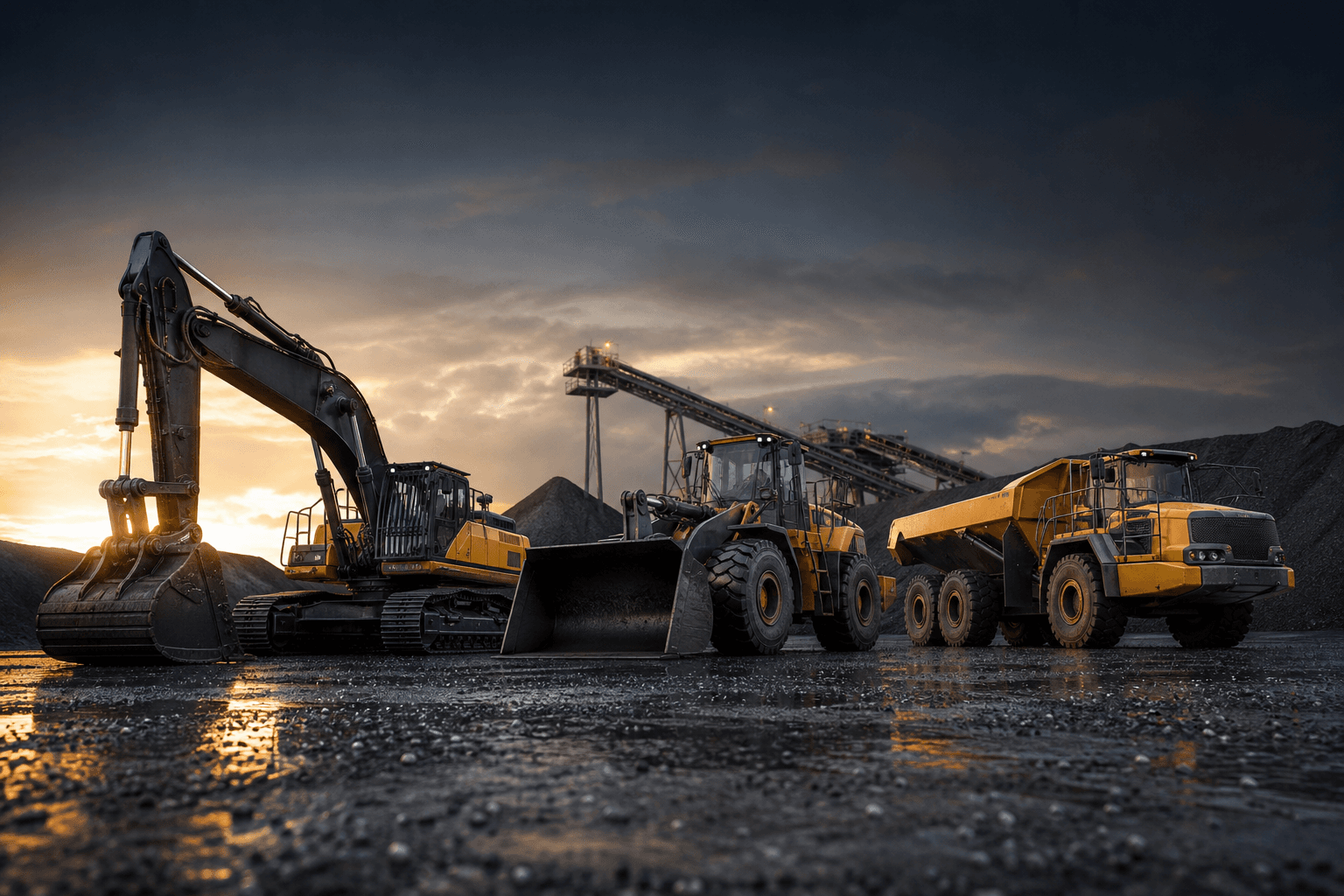 Heavy mining equipment supporting Geoverse operations